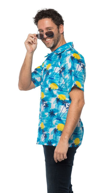 Camisa Hawaiana Azul