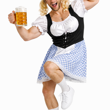 Vestido dirndl azul para el Oktoberfest para hombre
