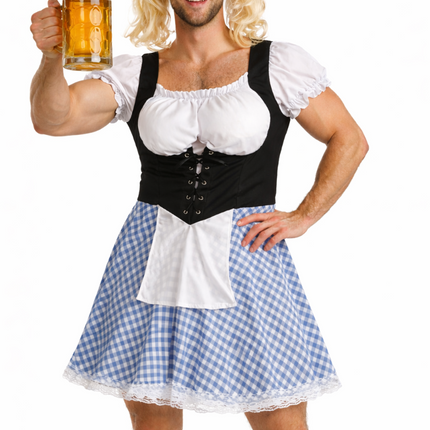 Vestido dirndl azul para el Oktoberfest para hombre