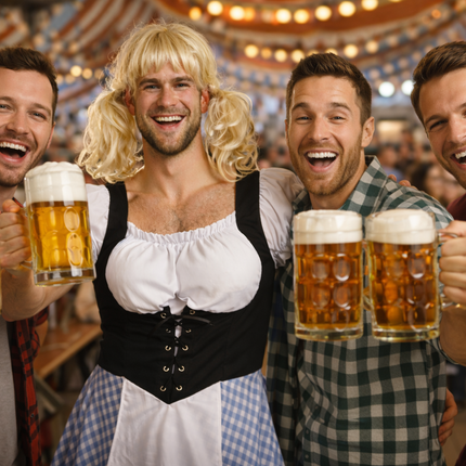 Vestido dirndl azul para el Oktoberfest para hombre