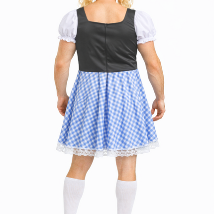 Vestido dirndl azul para el Oktoberfest para hombre