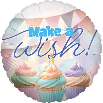Globo de helio de cumpleaños «Make a Wish» (vacío)