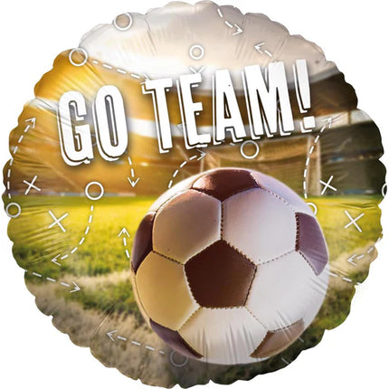 Globo de helio de fútbol «Go Team» (vacío), 45 cm