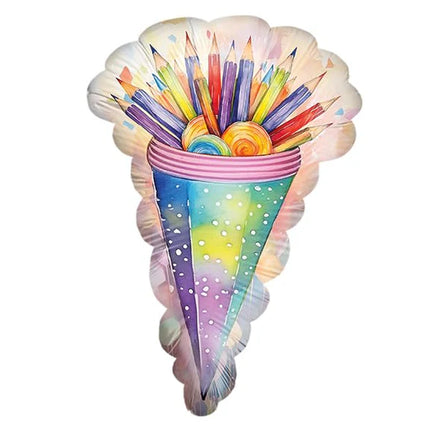 Lápices con globos de helio «Vuelta al cole» (vacíos), 70 cm
