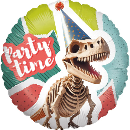 Globo de helio de dinosaurio de colores «Let's Party» sin gas, 45 cm
