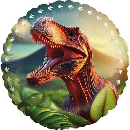 Globo de helio de dinosaurio, de colores, redondo, sin gas, 45 cm