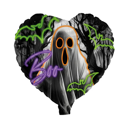 Globo de helio de Halloween con forma de corazón, sin gas, 45 cm