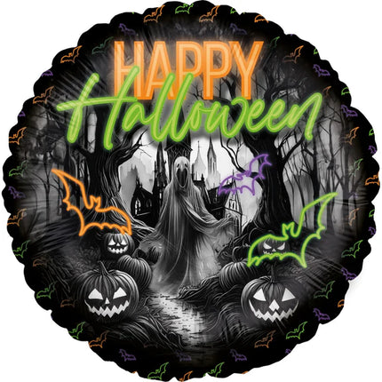 Globo de helio de Halloween, neón, vacío, 45 cm