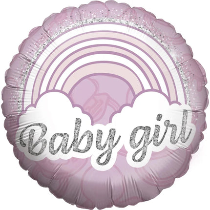 Globo rosa de helio para niña, sin gas, 45 cm