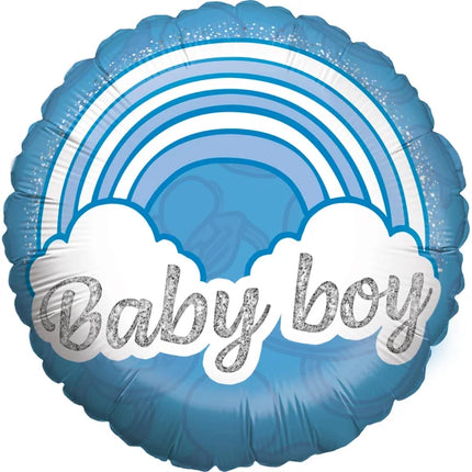 Globo azul de helio para niño, sin gas, 45 cm