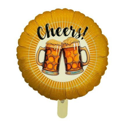 Globo de helio naranja «Cheers» sin gas, 45 cm