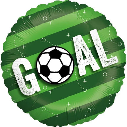 Globo de helio de fútbol «Goal» sin gas, 45 cm