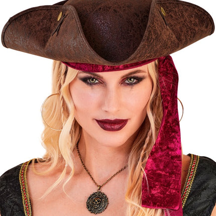 TRICORNIO CUERO ENVEJECIDO MARRÓN