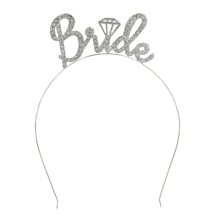 Diadema metálica «Bride» con diamantes