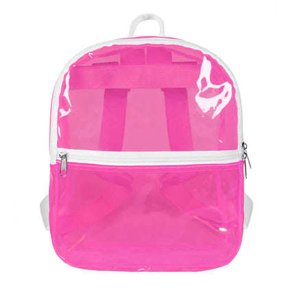 Mochila Clarity rosa neón (28 x 23 x 10 cm)