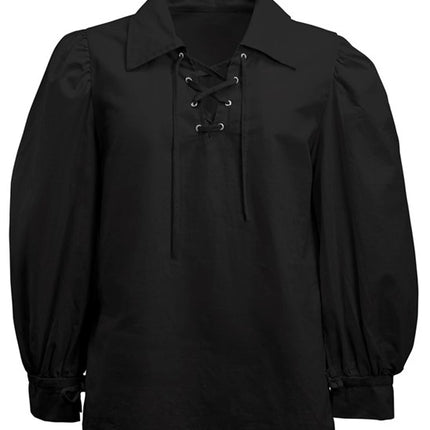 CAMISETA NEGRA DE ESTILO HISTÓRICO