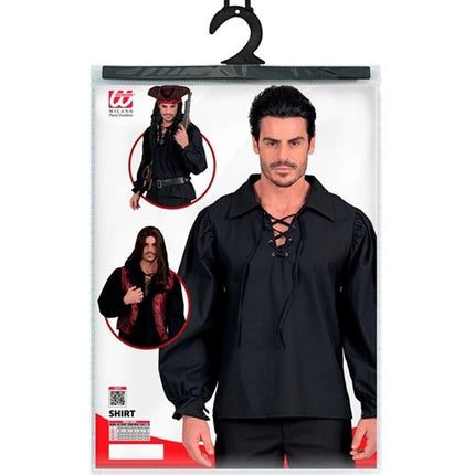 CAMISETA NEGRA DE ESTILO HISTÓRICO