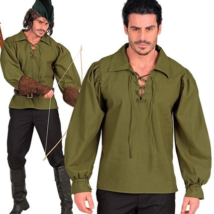 CAMISETA VERDE DE ESTILO HISTÓRICO