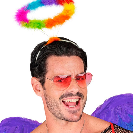 DIADEMA HALO ÁNGEL ARCO IRIS