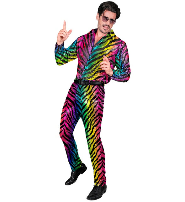 PAILLETS BROEK REGENBOOG TIGRE Adulto