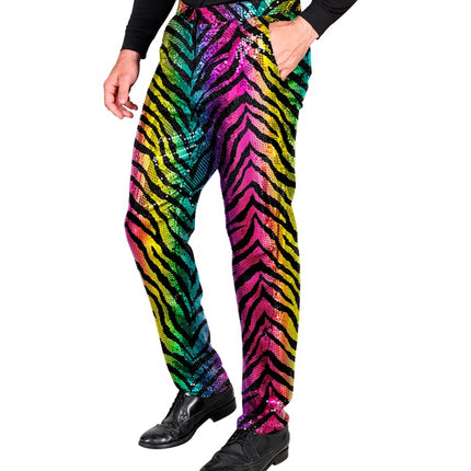 PAILLETS BROEK REGENBOOG TIGRE Adulto