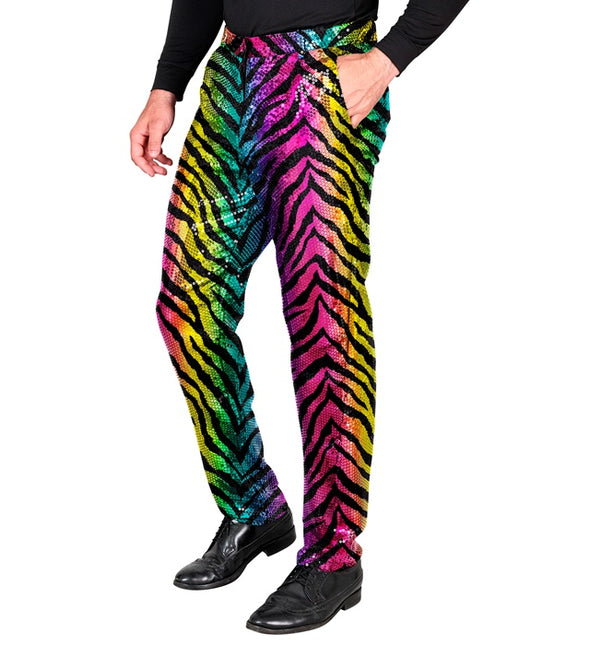 PAILLETS BROEK REGENBOOG TIGRE Adulto