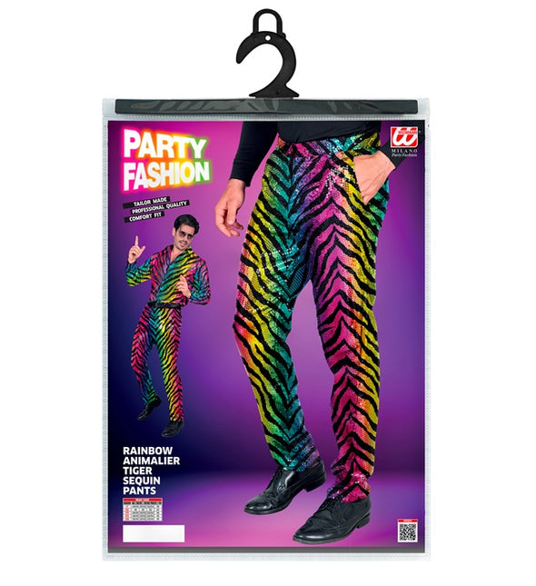 PAILLETS BROEK REGENBOOG TIGRE Adulto