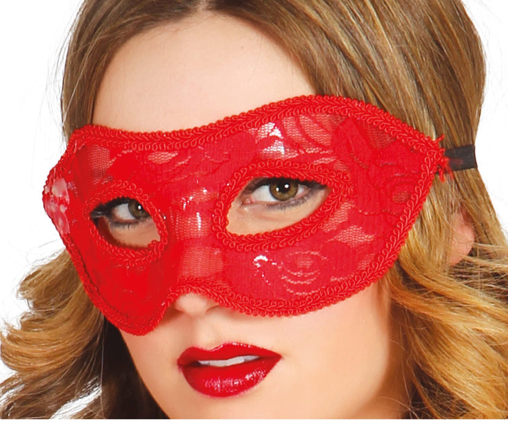 Máscara Encaje Rojo