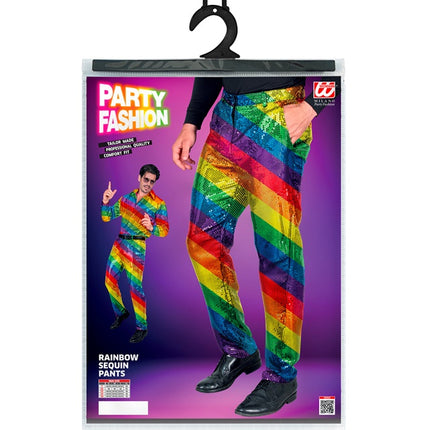 PANTALONES DE LENTEJUELAS ARCO IRIS