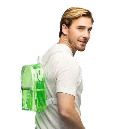 Mochila Clarity verde neón (28 x 23 x 10 cm)