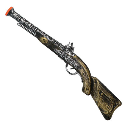 Pistola de juguete dorada y plateada de 50 cm