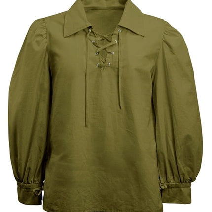 CAMISETA VERDE DE ESTILO HISTÓRICO