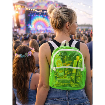 Mochila Clarity verde neón (28 x 23 x 10 cm)
