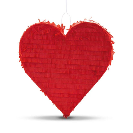 Piñata de corazón roja de 45 cm