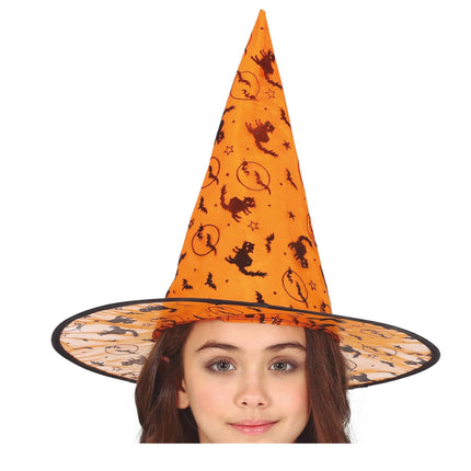 Halloween Sombrero de Bruja Naranja Niño