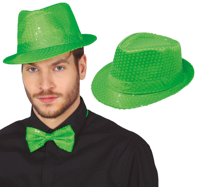 Gorro Lentejuelas Verde Neón