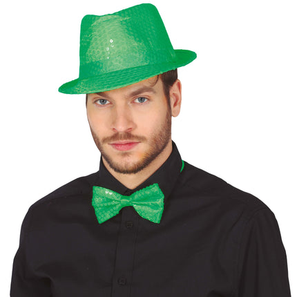 Gorro Lentejuelas Verde Neón