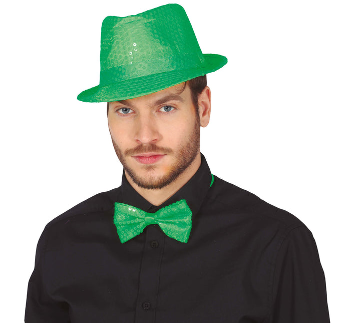 Gorro Lentejuelas Verde Neón