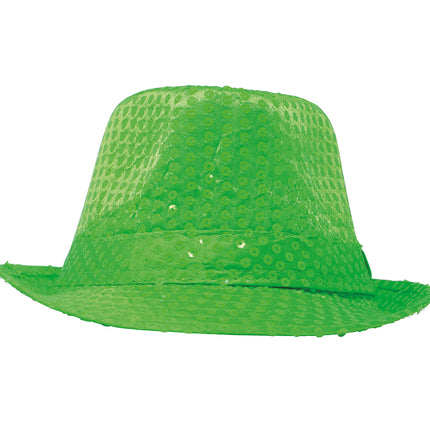 Gorro Lentejuelas Verde Neón