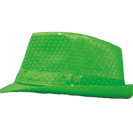 Gorro Lentejuelas Verde Neón