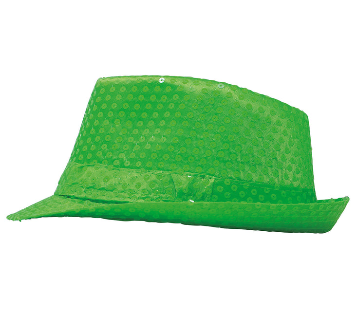 Gorro Lentejuelas Verde Neón