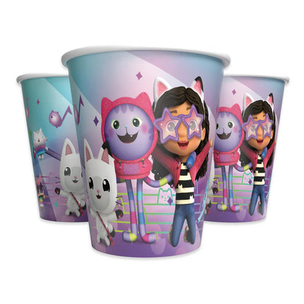 Vasos de colores «Gabby's Dollhouse», 250 ml, 8 unidades