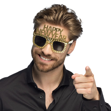 Gafas Feliz Año Nuevo Oro