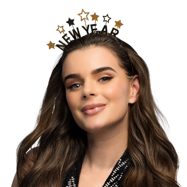 Diadema Feliz Año Nuevo Estrellas