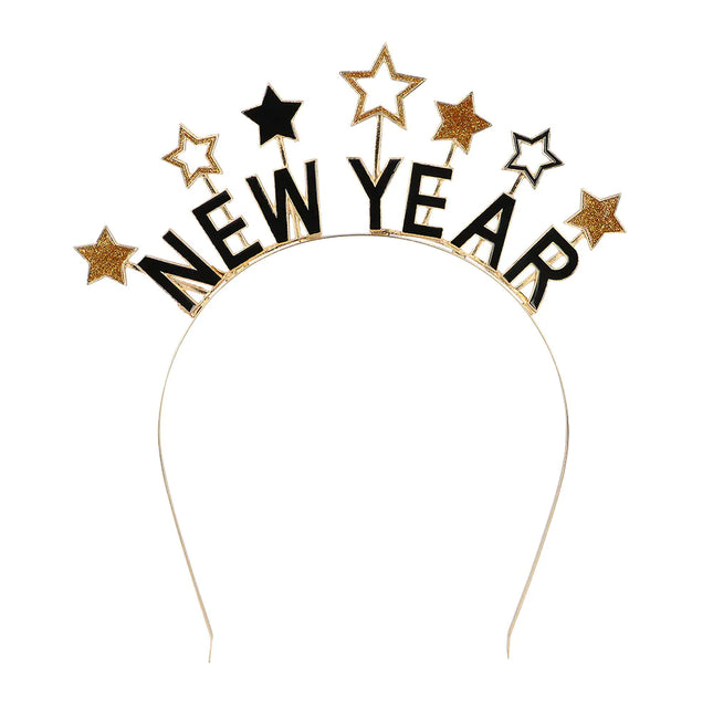Diadema Feliz Año Nuevo Estrellas