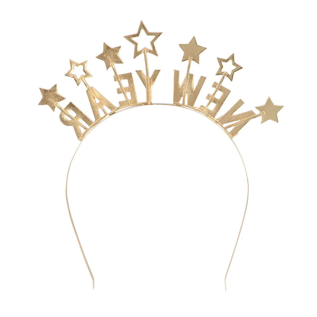 Diadema Feliz Año Nuevo Estrellas