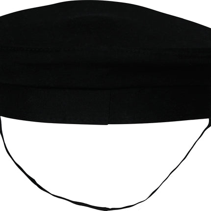 Gorra de policía negra con purpurina plateada