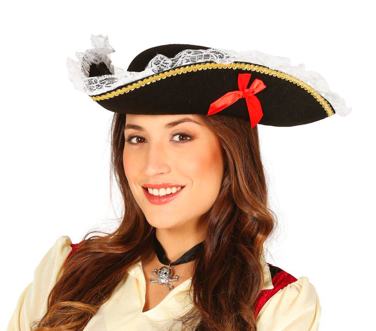 Sombrero Pirata Negro Señoras