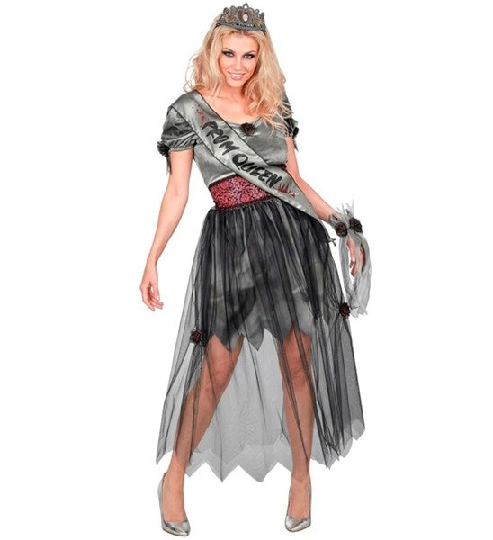 Disfraz de reina del baile zombi