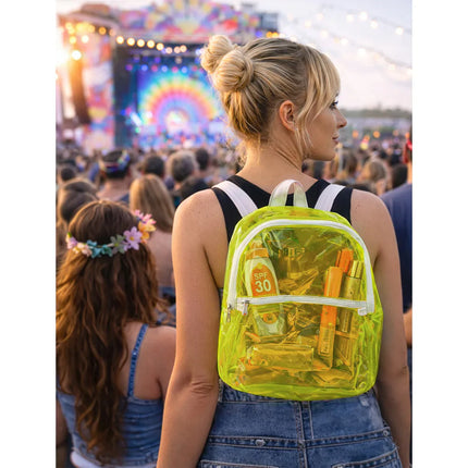 Mochila Clarity amarillo neón (28 x 23 x 10 cm)